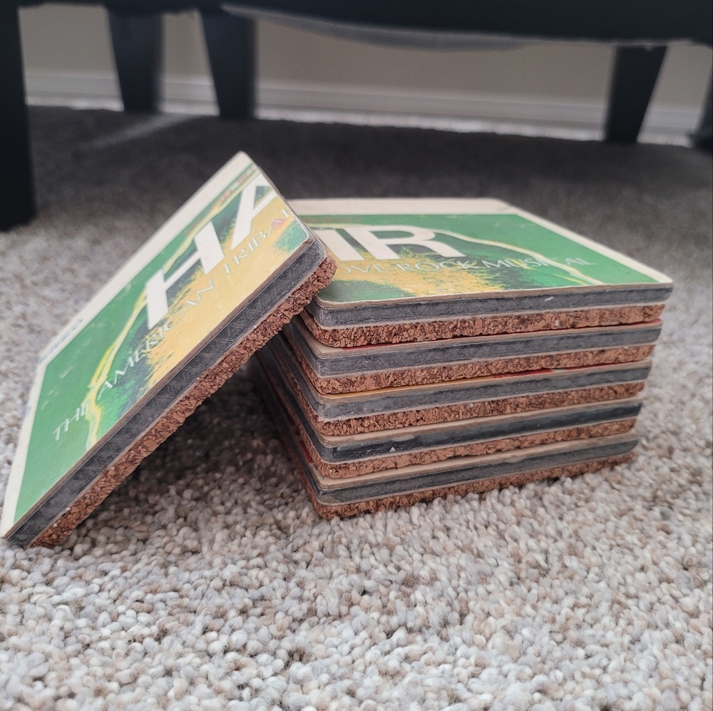 Handmade Coasters Repurposed from Vinyl Record